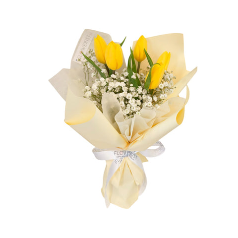 Tulip & Baby Breath Bouquet